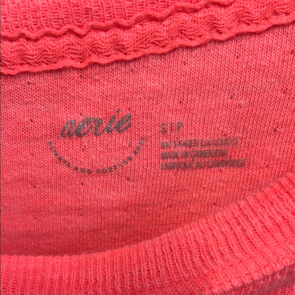 Aerie Bright Pink Cropped Sweatshirt - Picture 2 of 3